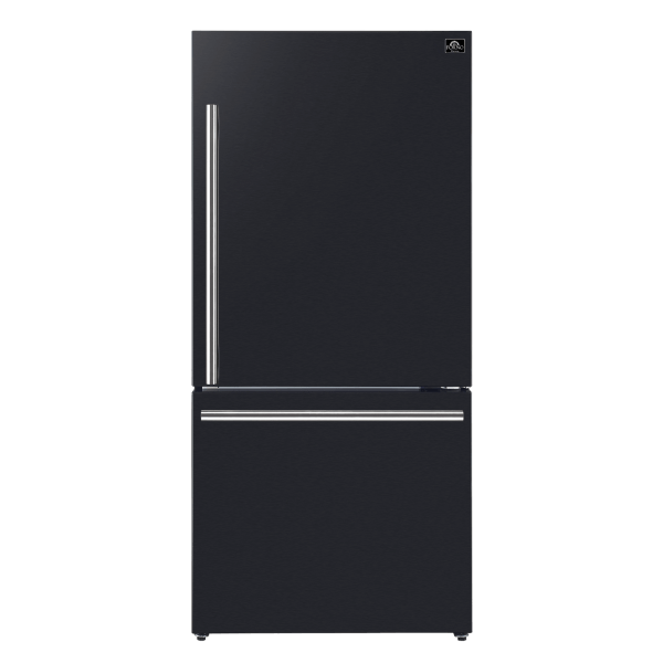 FFFFD1785 31BLK Forno Milano Black Fridge Front
