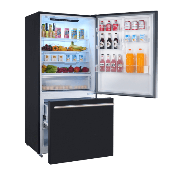 FFFFD1785 31BLK Forno Milano Black Fridge Side Open