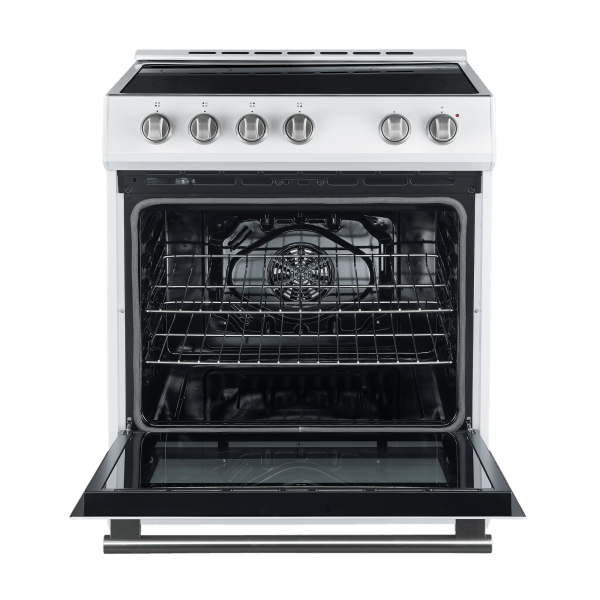 FFSEL6012 30WHT Leonardo Espresso Electric Range Front Open 1