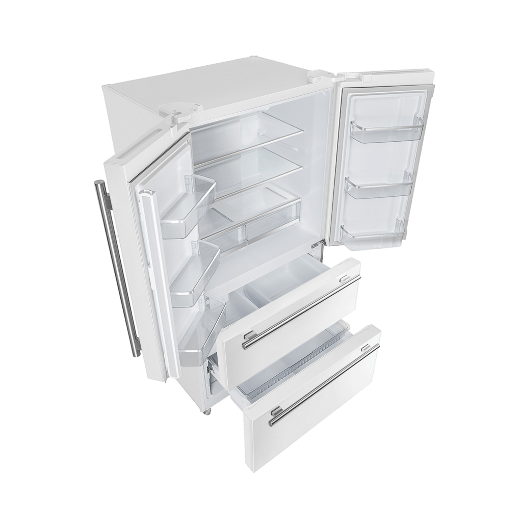 FFRBI1820 36WHT Moena French Door Refrigerator Side Open