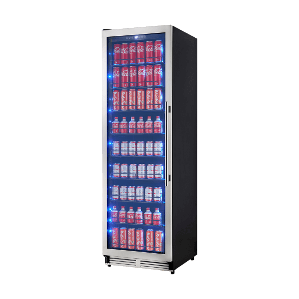 FBCBI6703 24S Beverage Cooler Angle Close Door With Beverage
