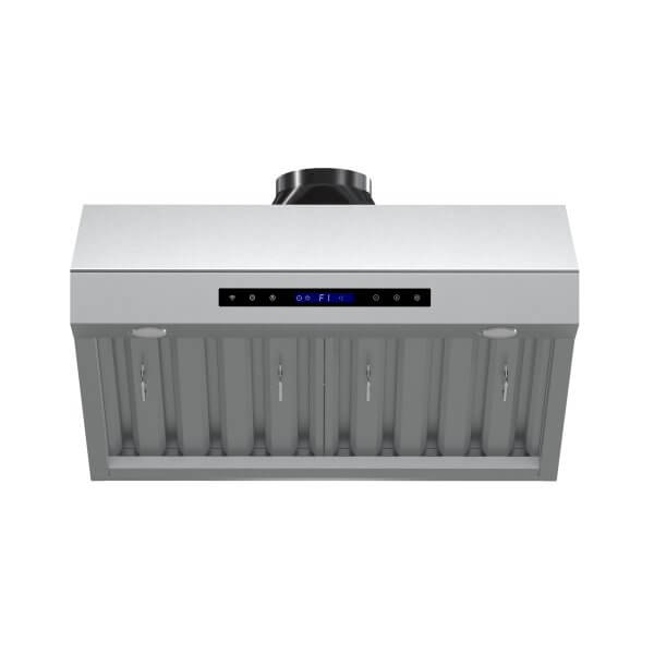 FORNO Palazzo 30" Wall Mounted Range Hood Stainless Steel Heavy-Duty Baffle Filters & Remote Control